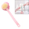 Long Handle Bath Brush And Loofah Soft Bristle Back Scrubber Pink 0