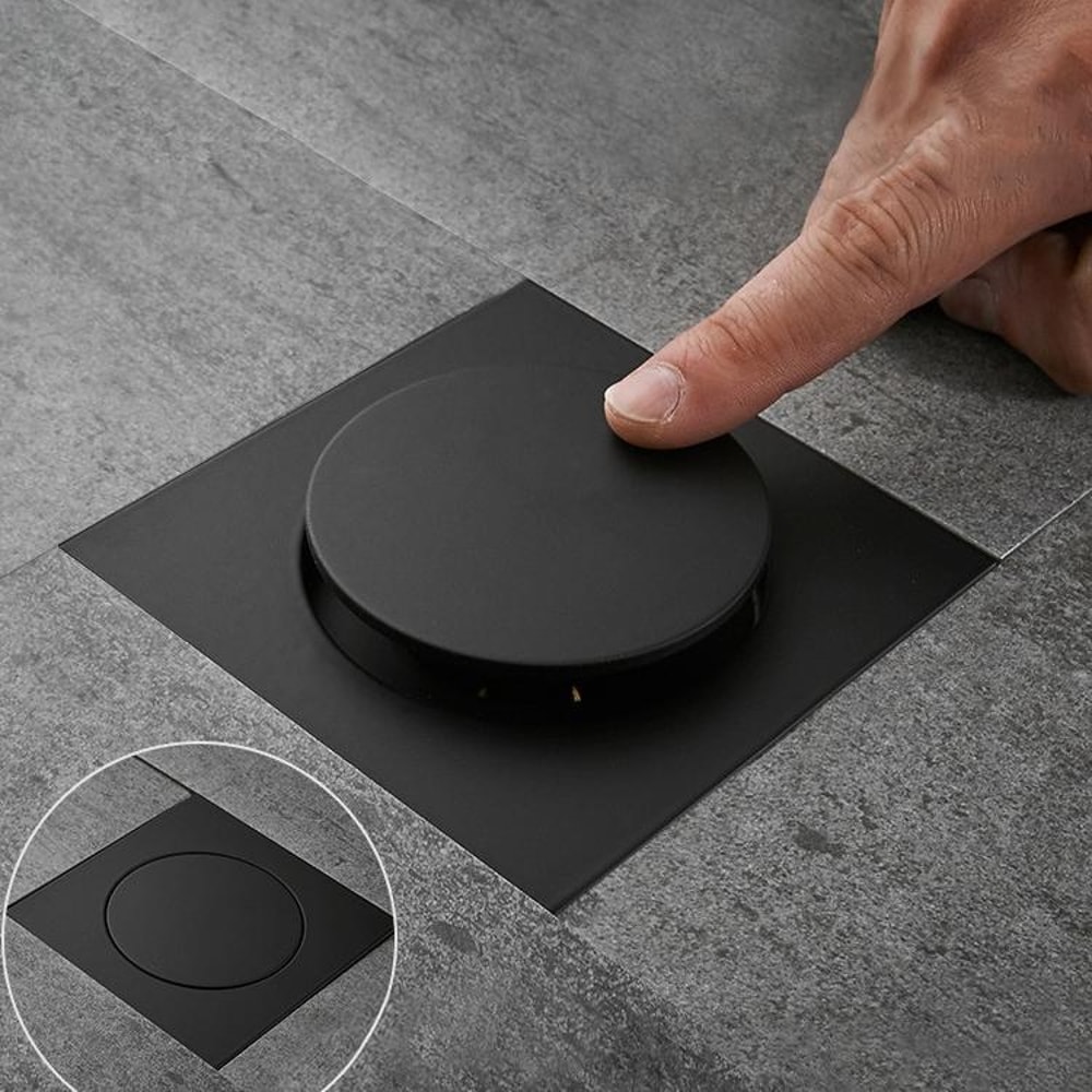 Gravity Seal Foot Operated Floor Drain Cover For Bathroom Anti Odor Anti Clog 6