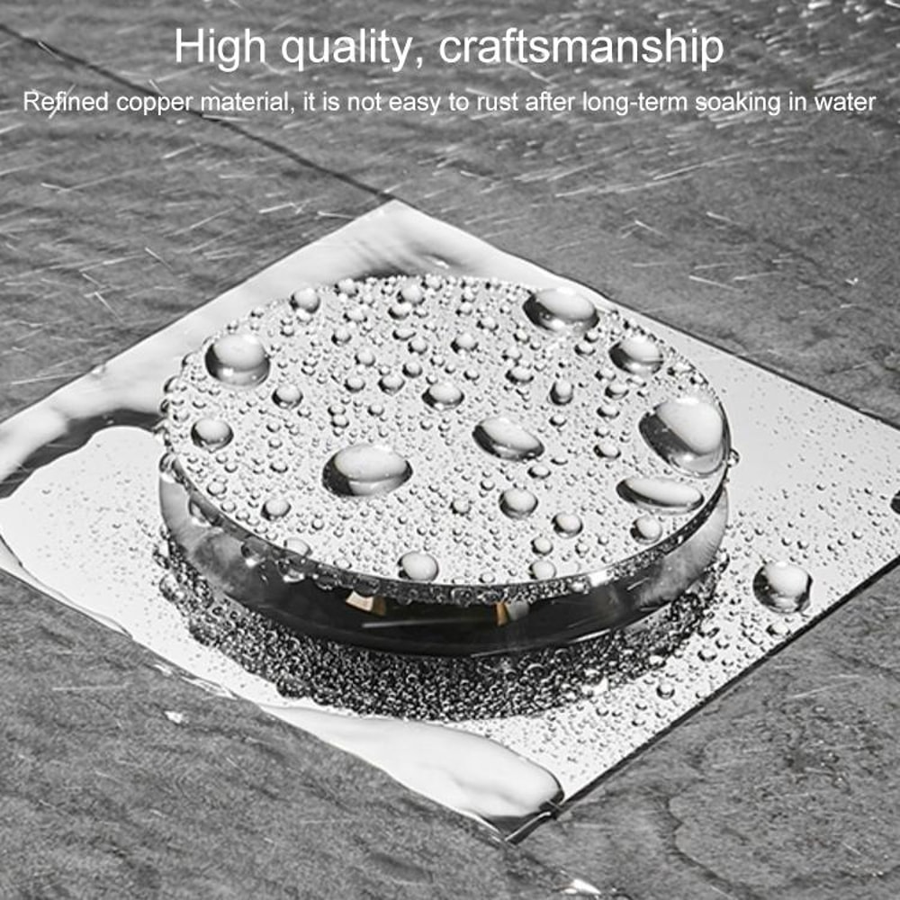 Gravity Seal Foot Operated Floor Drain Cover For Bathroom Anti Odor Anti Clog 1