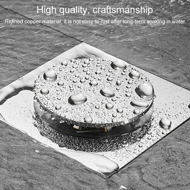 Gravity Seal Foot Operated Floor Drain Cover For Bathroom Anti Odor Anti Clog 1