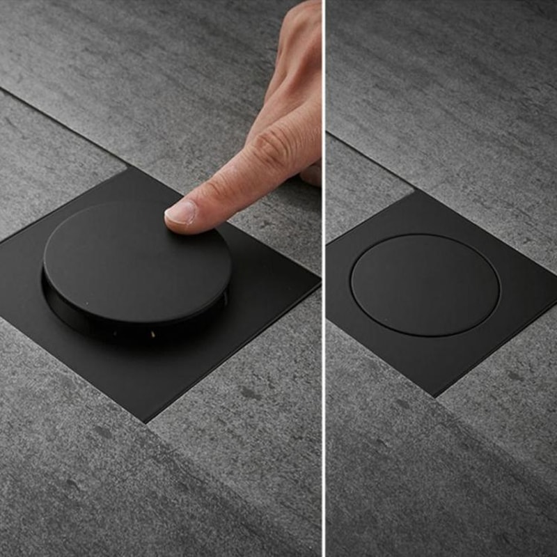 Gravity Seal Foot Operated Floor Drain Cover For Bathroom Anti Odor Anti Clog 5