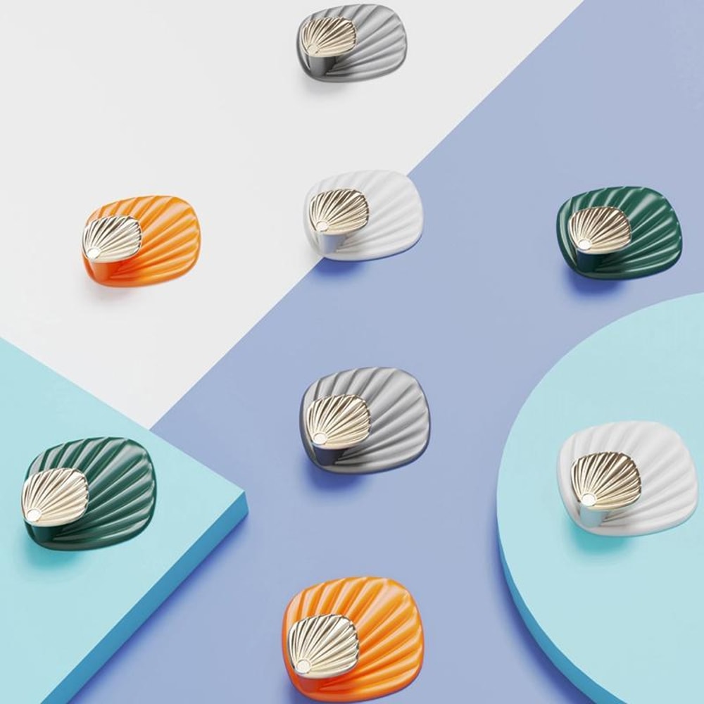 Seashell Adhesive Wall Hooks Set No Drill Waterproof Bathroom Kitchen Sticky Hooks 1