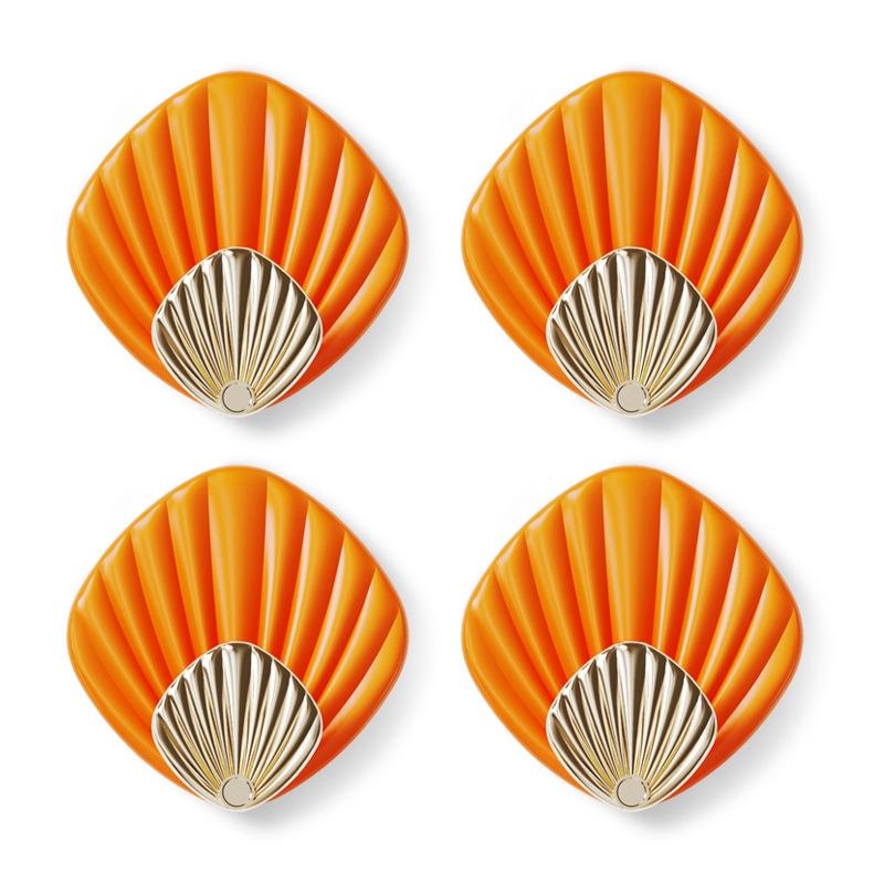Seashell Adhesive Wall Hooks Set No Drill Waterproof Bathroom Kitchen Sticky Hooks 2