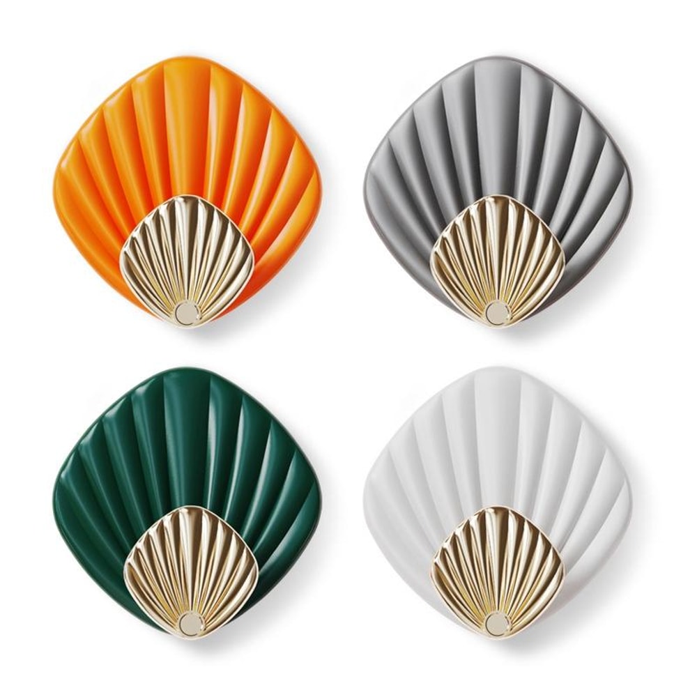 Seashell Adhesive Wall Hooks Set No Drill Waterproof Bathroom Kitchen Sticky Hooks 4