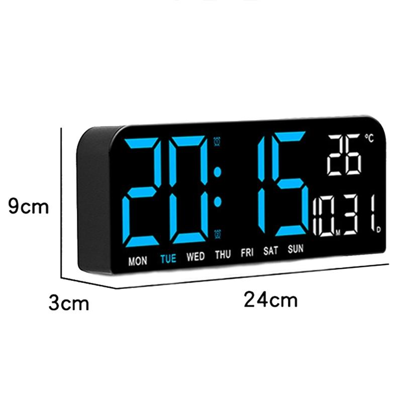 LED Digital Alarm Clock With Large Display Temperature Calendar Wall Or Desktop Clock 3