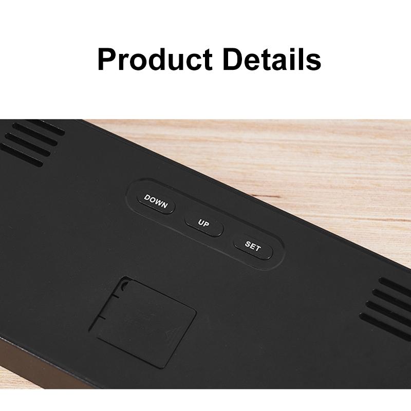 LED Digital Alarm Clock With Large Display Temperature Calendar Wall Or Desktop Clock 6