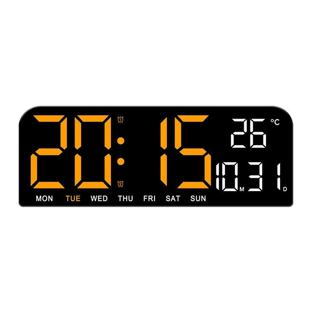 LED Digital Alarm Clock With Large Display Temperature Calendar Wall Or Desktop Clock 9