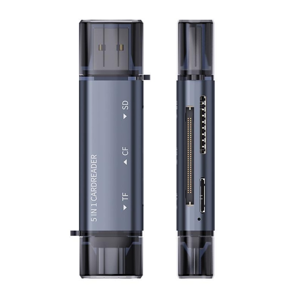 USB C 5 In 1 Card Reader Fast Multi Memory Adapter For Phone Tablet Laptop 7