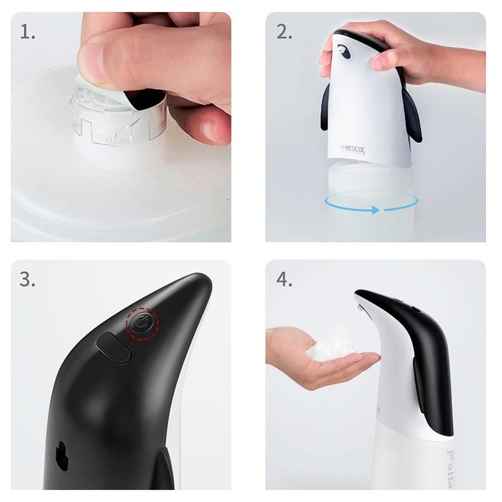 Touchless Foaming Soap Dispenser USB Rechargeable Wall Mount Or Countertop 5