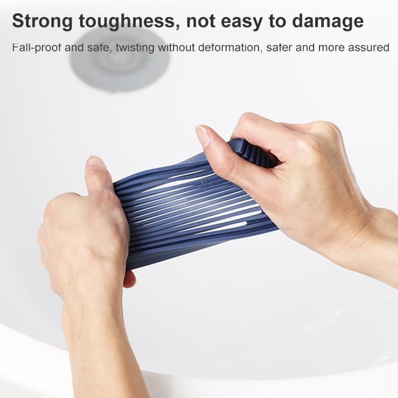 Soft Rubber SelfDraining Soap Dish For Bathroom Countertop Bar Soap 6