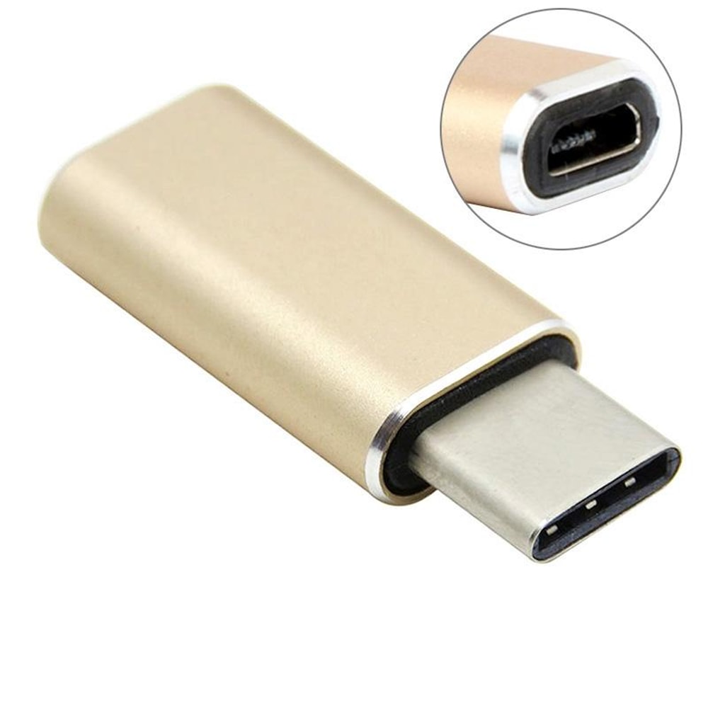 Aluminum USB C Adapter Micro USB To Type C Converter For Fast Charging Data Transfer 4