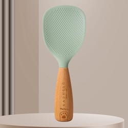 standing non stick silicone rice ladle spoon for rice cooker heat resistant kitchen paddle