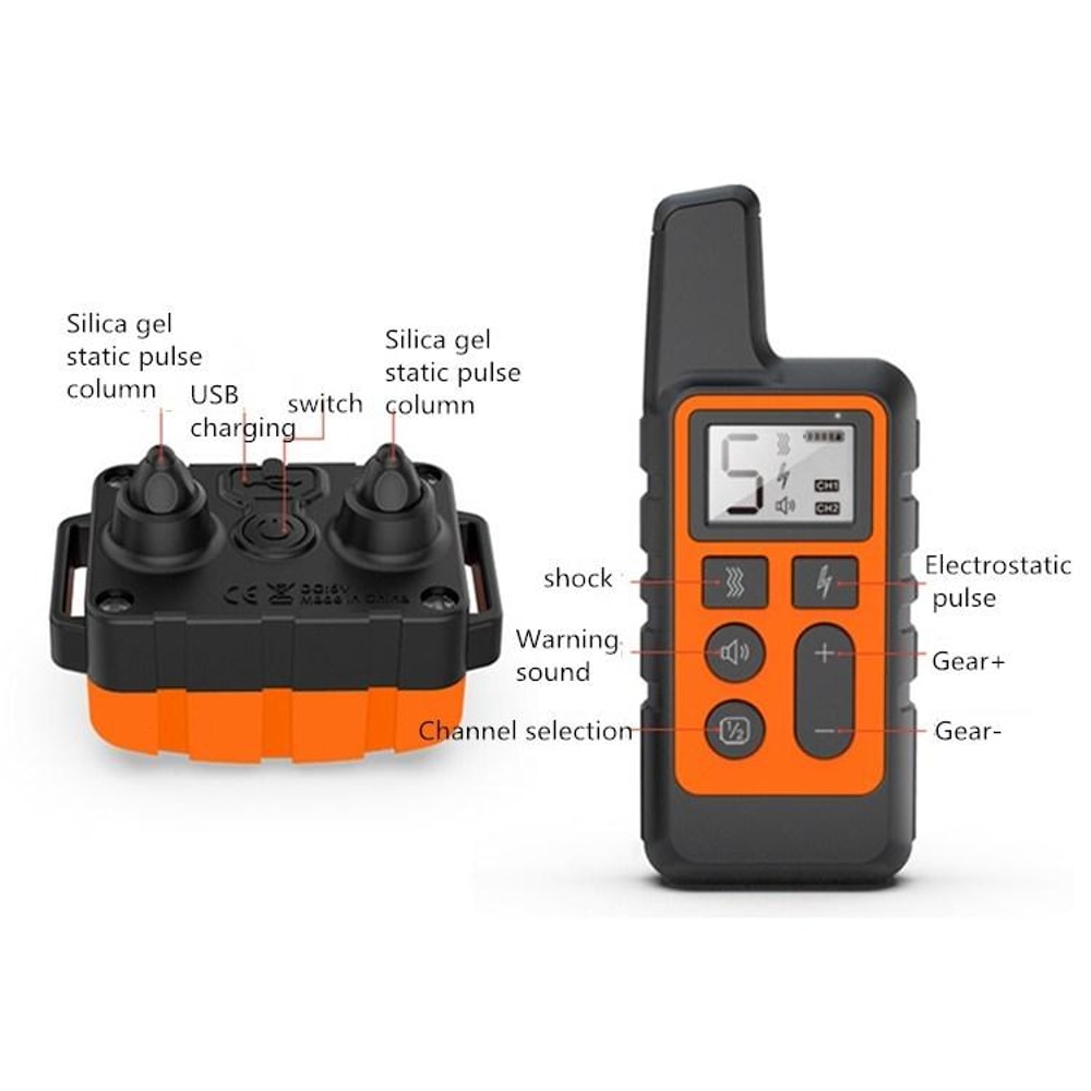 Remote Dog Training Collar Waterproof Rechargeable Bark Control System 3