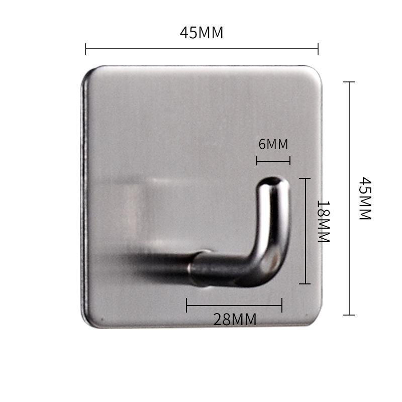Stainless Steel Adhesive Wall Hook For Bathroom Kitchen No Drill Towel Holder 8