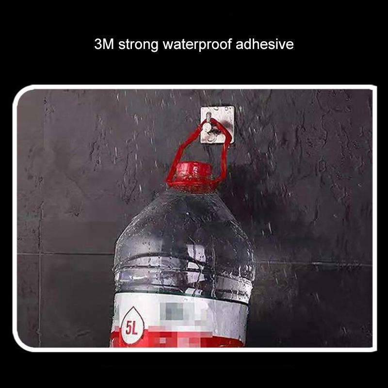 Stainless Steel Adhesive Wall Hook For Bathroom Kitchen No Drill Towel Holder 6