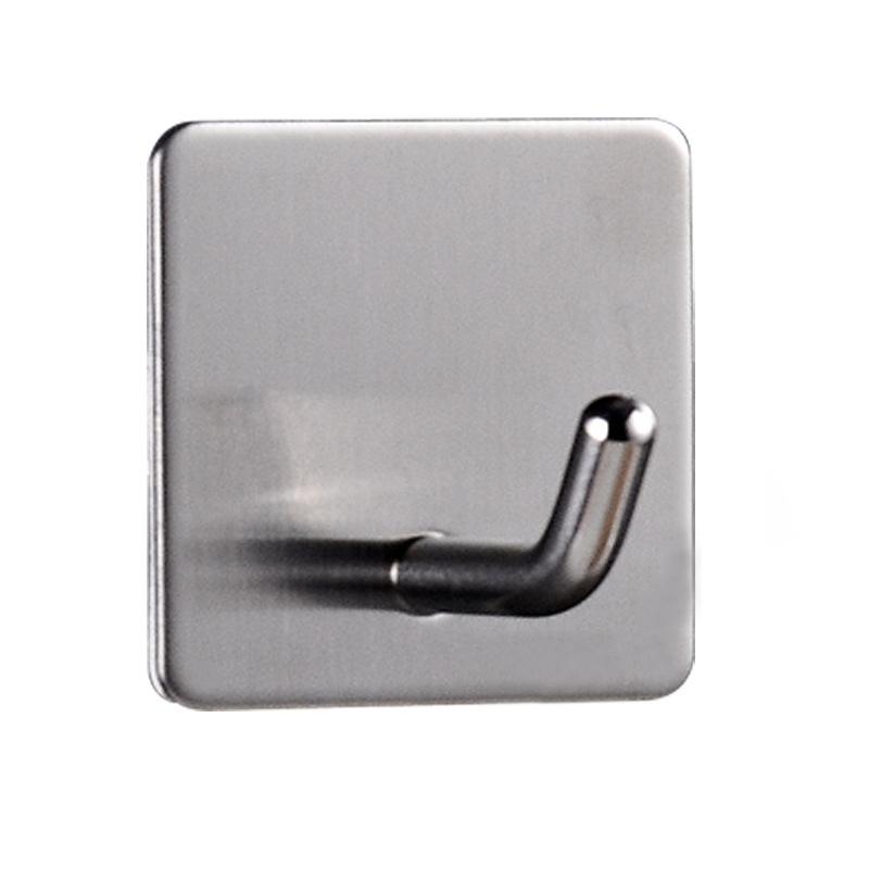 Stainless Steel Adhesive Wall Hook for Bathroom Kitchen No Drill Towel Holder