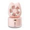 Cat Shape Rechargeable Desktop Humidifier Fan Portable Mist Cooling Mini Desk Air Cooler