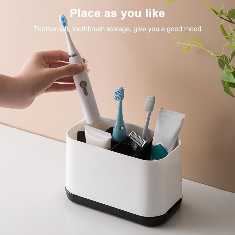 Removable Toothbrush Holder And Toothpaste Organizer For Bathroom Countertops 3