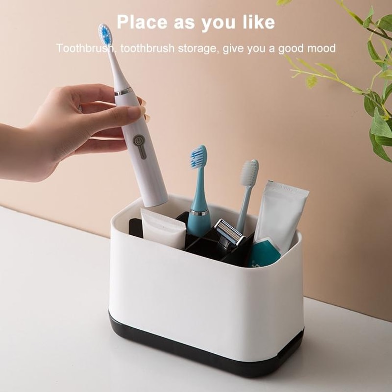 Removable Toothbrush Holder And Toothpaste Organizer For Bathroom Countertops 3