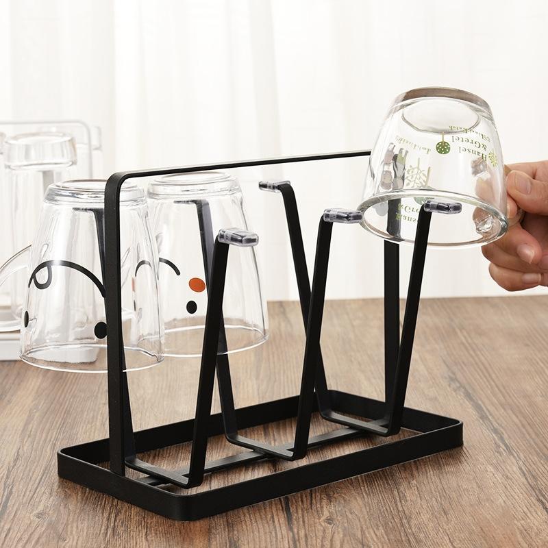 Iron Art Inverted Cup Drying Rack Kitchen Cup Holder Stand