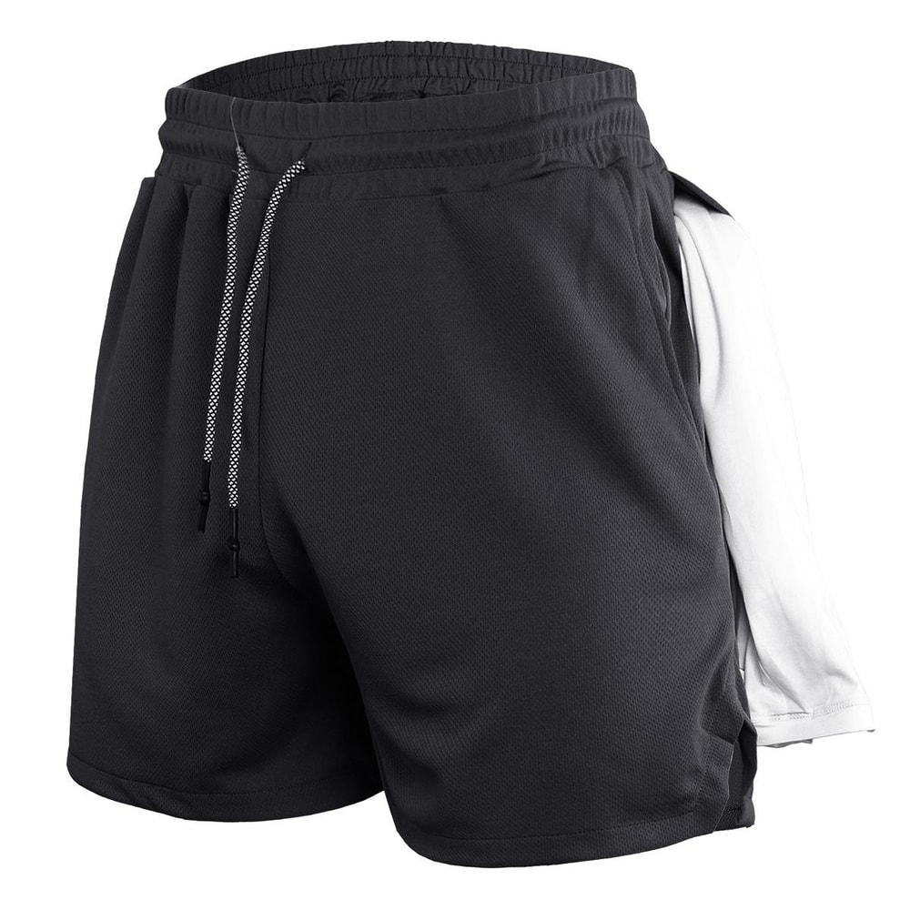 Men Quick Dry Athletic Shorts with Towel Loop Breathable Gym Running Shorts