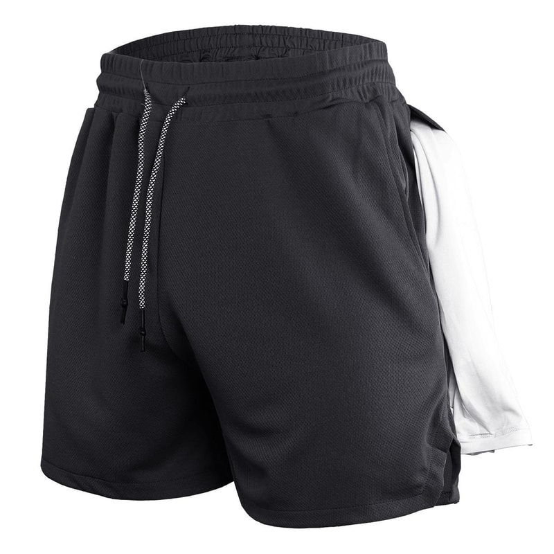 Men Quick Dry Athletic Shorts with Towel Loop Breathable Gym Running Shorts