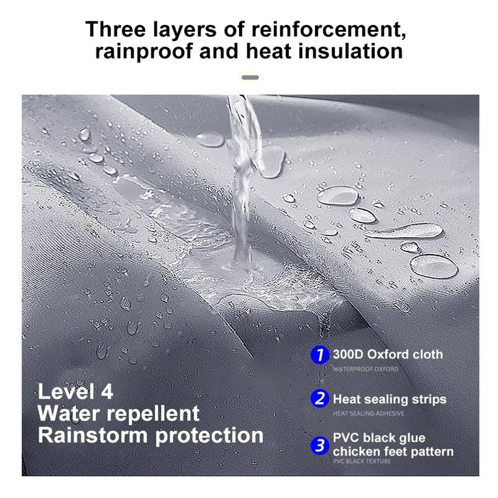 AllWeather Motorcycle Cover Waterproof UV Dustproof Protector For Outdoor Storage 3