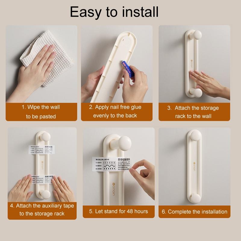 Retractable Clothes Rack Organizer HoleFree Balcony Storage Shelf SpaceSaving Drying Rack 9