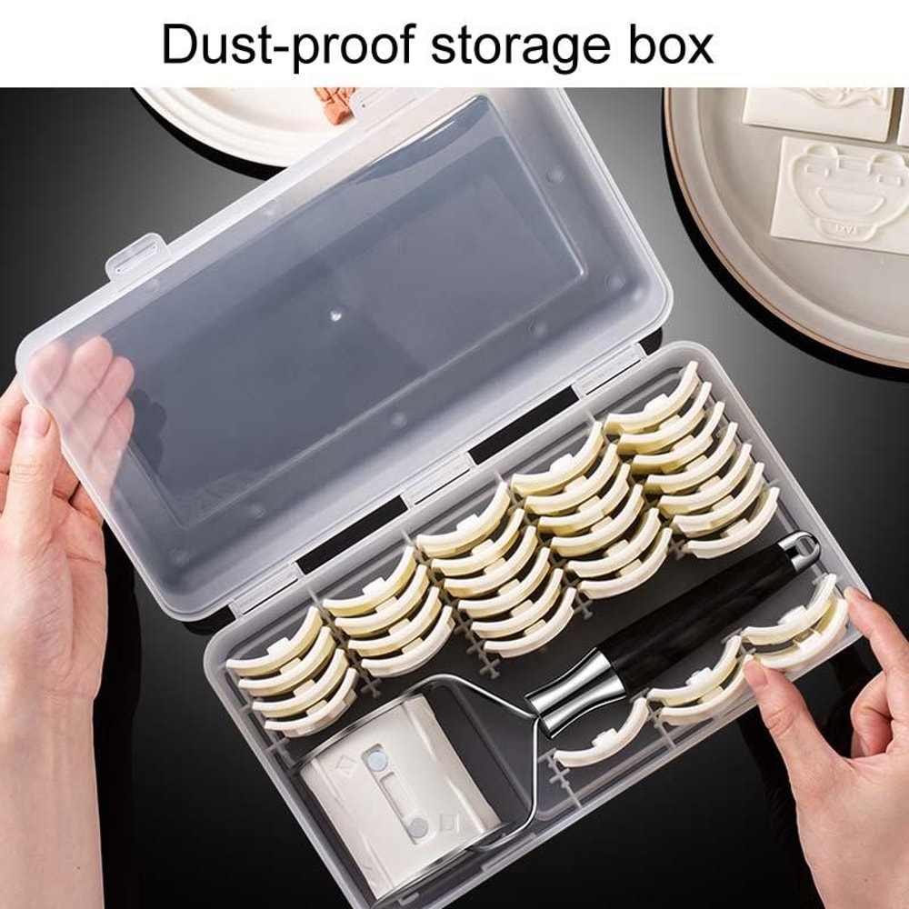 Stainless Steel Cookie Mold Roller Set Magnetic Baking Tool for DIY Cookie Baking