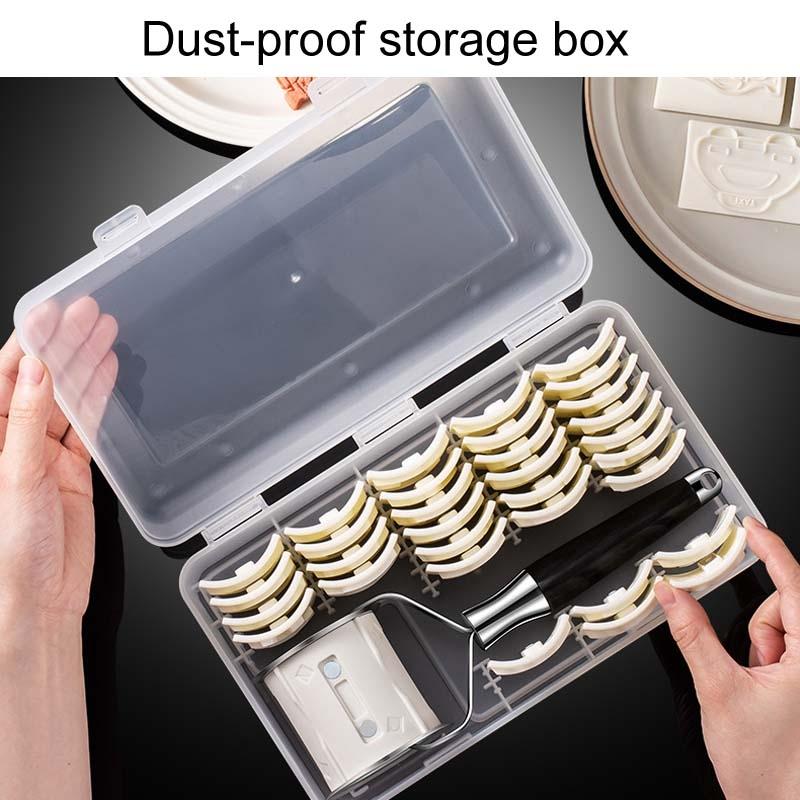 Stainless Steel Cookie Mold Roller Set Magnetic Baking Tool for DIY Cookie Baking