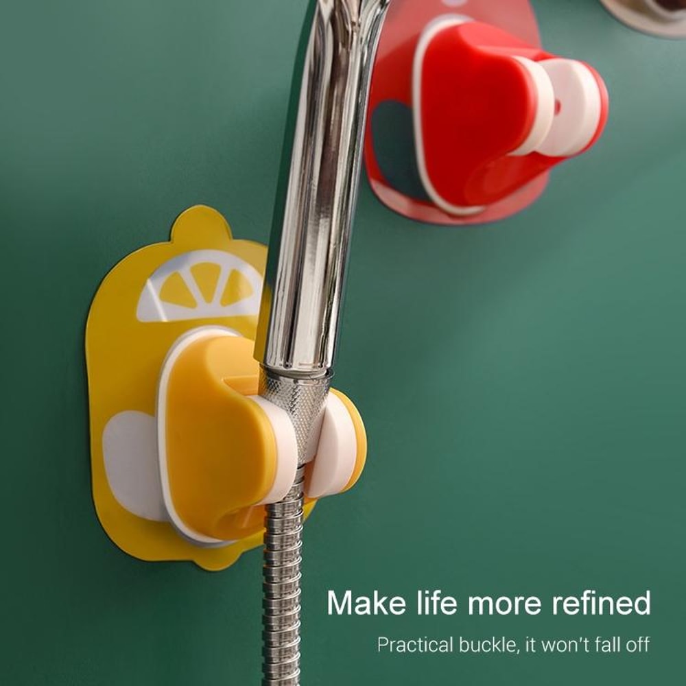 Cute Bear Adhesive Shower Head Holder Adjustable No Drill Wall Bracket 3