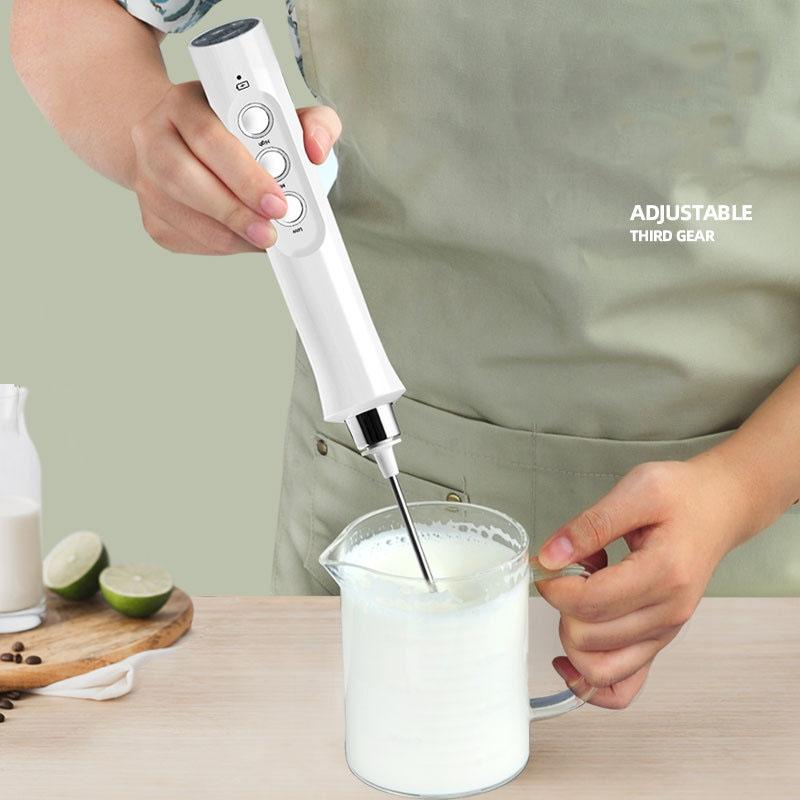 Rechargeable Handheld Milk Frother & Electric Whisk Mixer USB Charging Mini Baking Stirrer