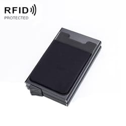 rfid blocking aluminum wallet pop-up card holder slim secure credit card case