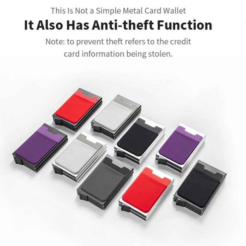 RFID Blocking Aluminum Wallet PopUp Card Holder Slim Secure Credit Card Case 1