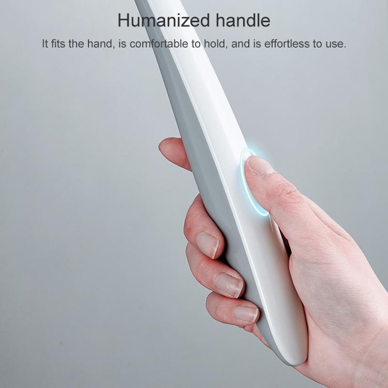 Silicone Toilet Brush With Holder Wall Mounted Bathroom Cleaner 4