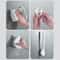 Silicone Toilet Brush With Holder Wall Mounted Bathroom Cleaner 5