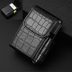 slim pu leather cigarette case with lighter holder & business card organizer