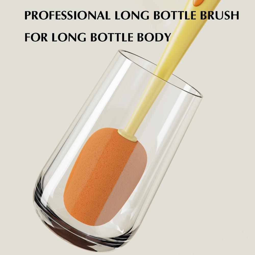Carrot Shape Bottle Cup Cleaning Brush Long Handle Kitchen Cleaning Tool 2