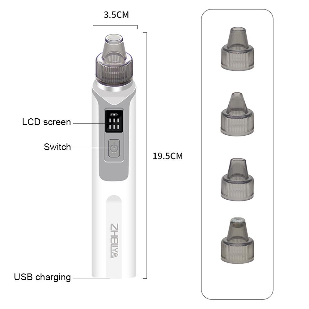 peed Electric Blackhead Remover Vacuum with LCD Display Facial Pore Cleaning Device