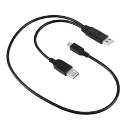 2 in 1 micro usb charging cable compact dual usb data cable for travel & everyday use