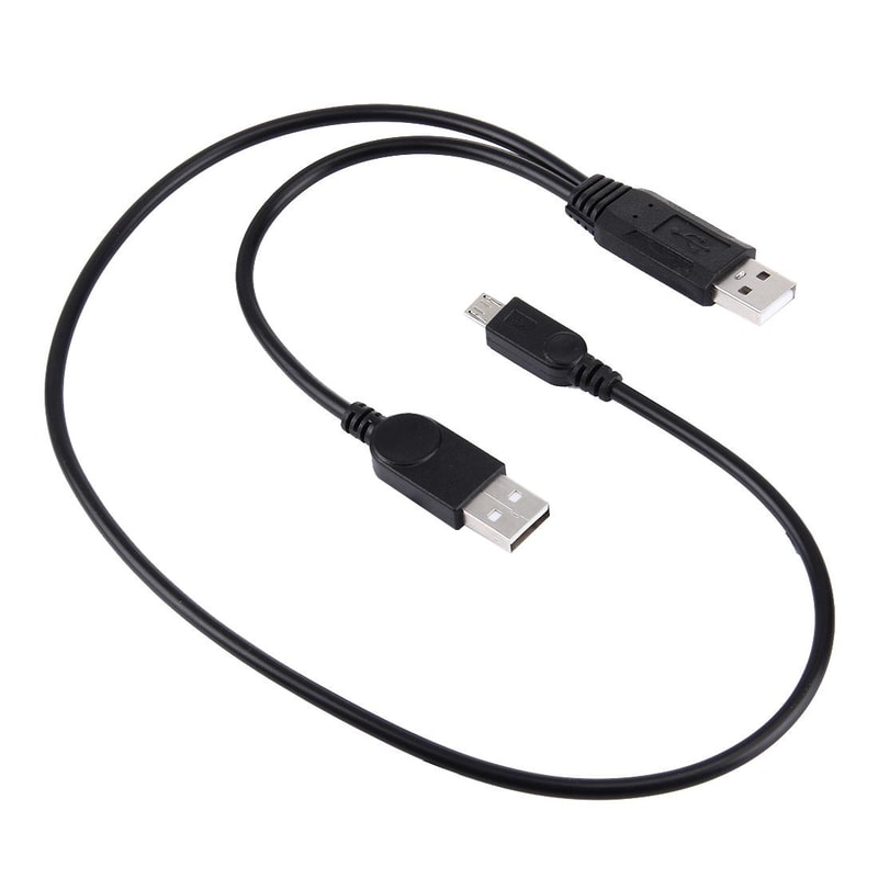 2 In 1 Micro USB Charging Cable Compact Dual USB Data Cable For Travel Everyday Use 3