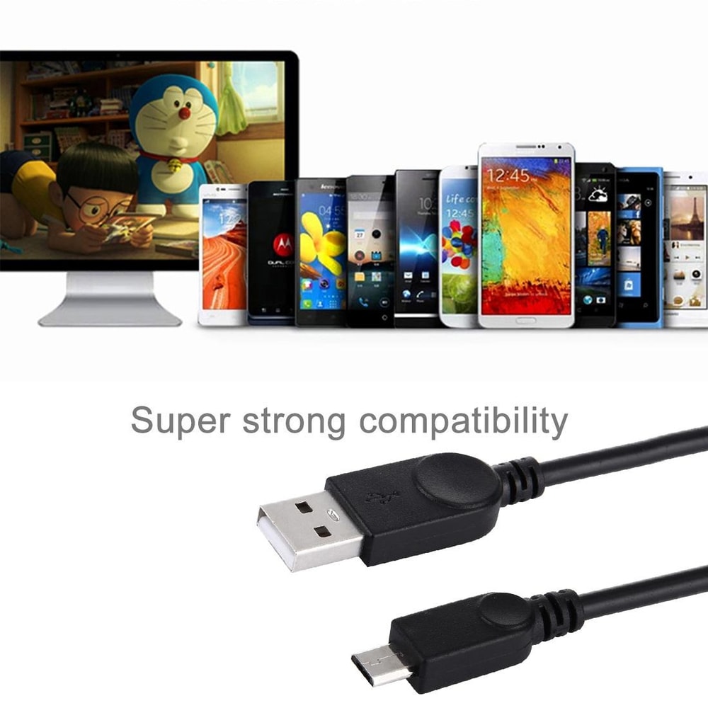 2 In 1 Micro USB Charging Cable Compact Dual USB Data Cable For Travel Everyday Use 1