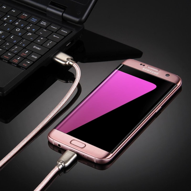 Durable Micro USB Charging Cable 1M Woven Fast Sync Cable With Copper Cores 5