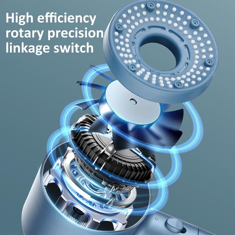 High Pressure Filtered Shower Head With 5 Spray Modes And Water Saving Stop Button 8