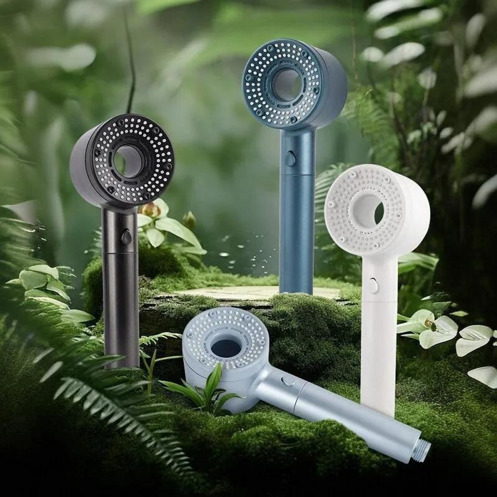 High Pressure Filtered Shower Head With 5 Spray Modes And Water Saving Stop Button 1