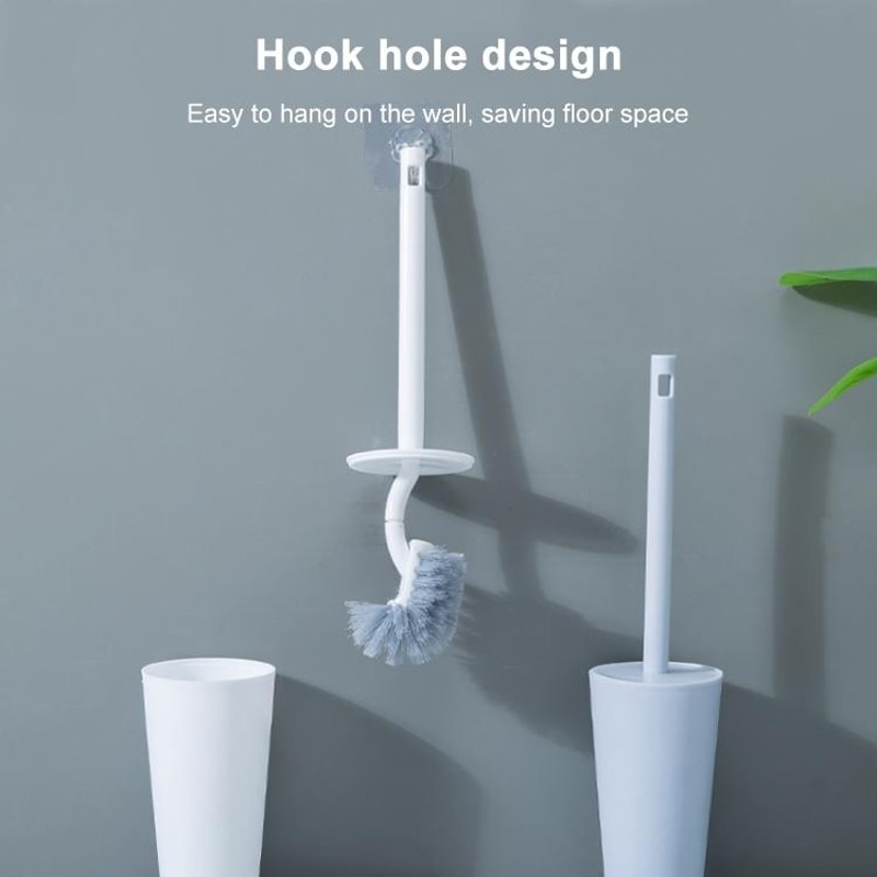 Long Handle Soft Toilet Cleaning Brush Set For Bathroom 5