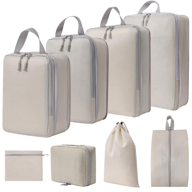 8 in 1 Compression Packing Cubes Set, Expandable Travel Organizer Bags for Smart Luggage Storage
