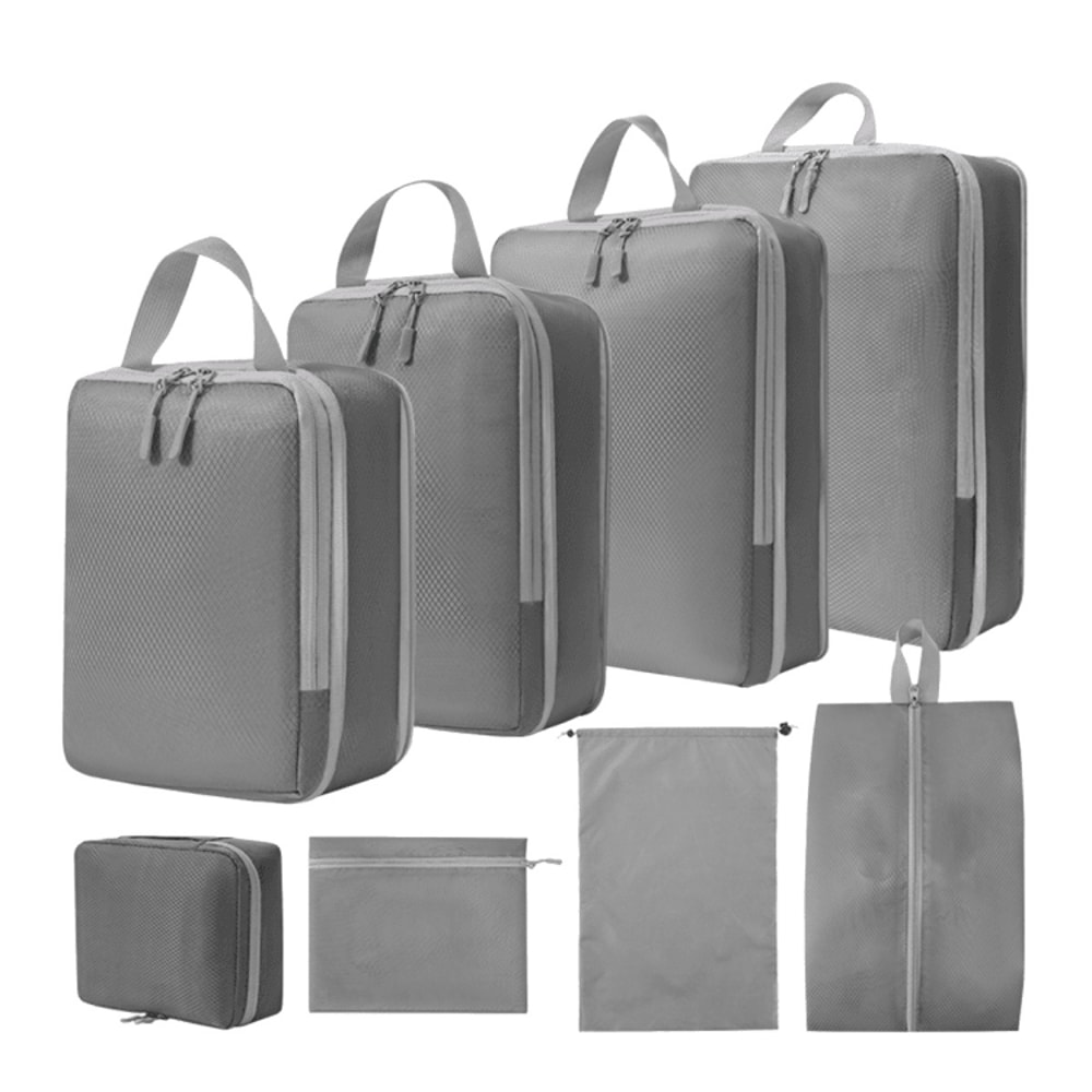8 In 1 Compression Packing Cubes Set Expandable Travel Organizer Bags For Smart Luggage Storage 10