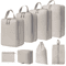 8 In 1 Compression Packing Cubes Set Expandable Travel Organizer Bags For Smart Luggage Storage 9
