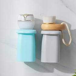 magnetic mouthwash cup wall mounted toothbrush holder